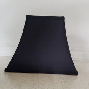 NEW Black Wayfair Silk Square Cut Lampshade 12"x9" Gorgeous Gothic